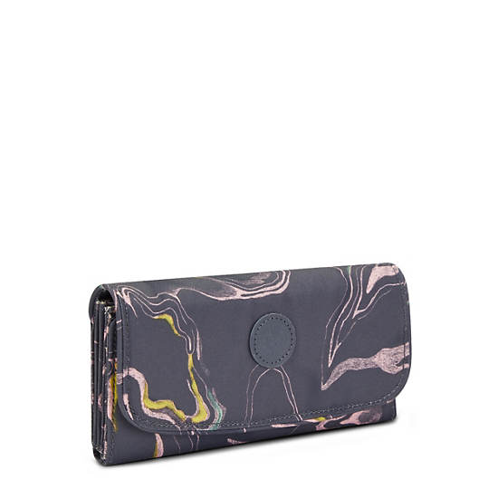 Kipling Money Land Printed Snap Wallet Pénztárca Szürke | HU 2182MQ